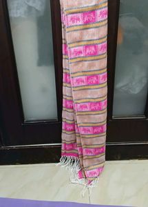 Pink Elephant Print Dupatta