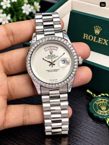 Rolex Watch with Diamond Bezel
