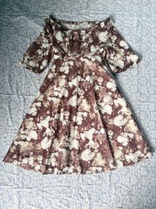 Boho Floral Off-Shoulder Dress