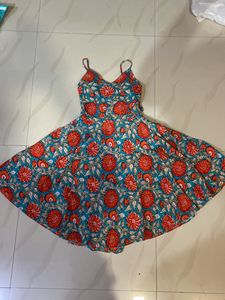 Floral Backless Dress