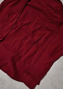 Stylish Men's Maroon Textured Shirt