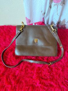Classic Brown Leather Handbag