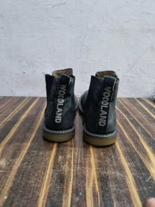 woodland Stylish Black Chelsea Boots