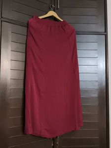 And Red One Shoulder Waterfall Skirt Co-ord Set