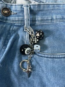 Dice & 8 Ball Keychain