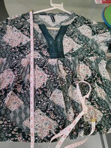Patchwork Floral Peasant top
