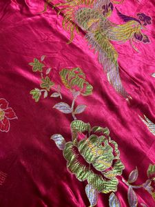 Luxurious Red Dragon &amp; Phoenix Bedspread