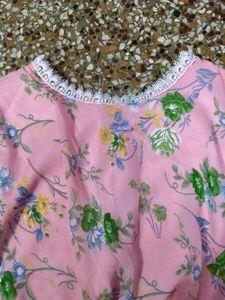 Floral Pink Crop Top