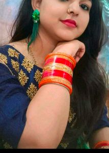 Stylish Blue Blouse with Gold Embellishments