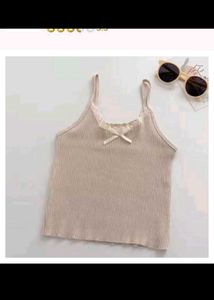 Cream Lace Trim Cami Top