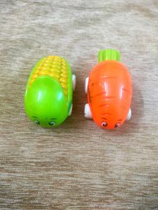 Cute Corn & Carrot Pull-Back Toys