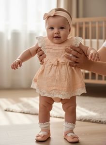 Adorable Baby Girl Dress & Headband