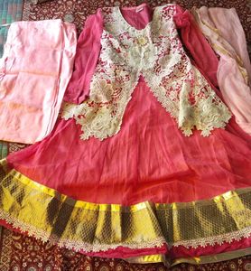 Elegant Pink Ethnic Dress