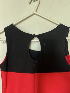 Chic Red &amp; Black Fit &amp; Flare Dress