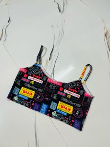 Japanese Print Crop Top