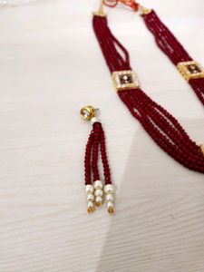 Beautiful Maala Set With Earrings