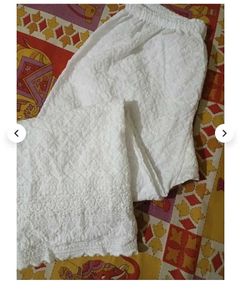 Elegant White Embroidered Palazzos, never worn it