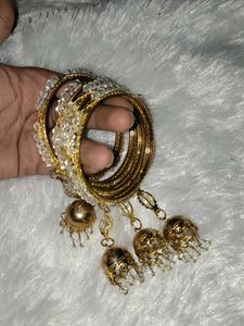 Golden Jhumka Bangles