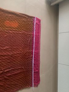 Brand New Brown &amp; Pink Leheriya Saree