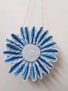 Viral Pipe Cleaner Blue Flower Charm Crossbody Bag