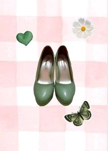 Green Platform Heels