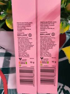 Pack of 2 Brillare Strawberry Lip Balm is a natura