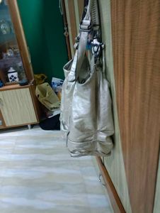 Stylish Silver Hobo Handbag