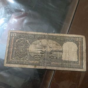 Ten rupees Boat note