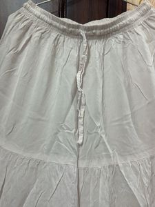 White Tiered Maxi Skirt