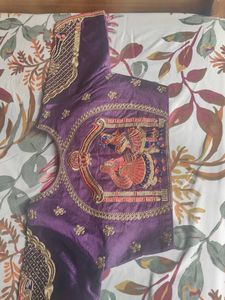 Beautiful Embroidered Purple Blouse