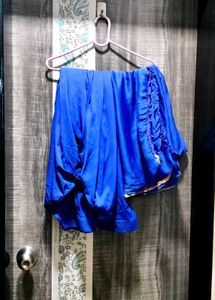 Vibrant Blue Pleated Salwar Patiala Pants