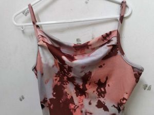 Abstract Print Slip Dress