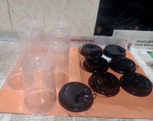 parcel juice glass and Lids