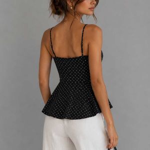 Polka Dot Peplum Top