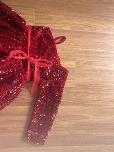 Gorgeous Shimmery Party Wear One Shoulder Frock