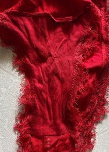 New Tezenis Red Lace Bikini Panty(no tag)