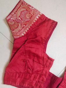 Elegant Red Embroidered Blouse