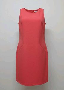 Coral Textured Sheath Dress
