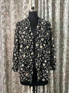 Elegant Floral Print Blazer