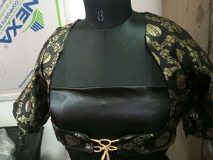 Black &amp; Gold Brocade Blouse