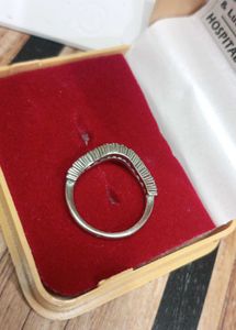 pure silver Elegant Pave Ring