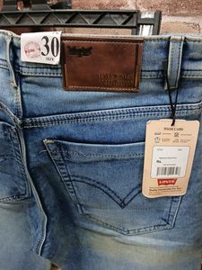 Men's Distressed Blue Jeans