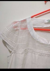 White Cap Sleeve Top