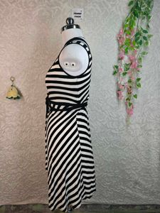 Striped Wrap Dress with Star Detail