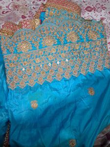 Beautiful Blue Embellished Saree