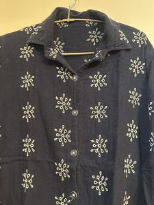 Cozy Navy Snowflake Pajama Set