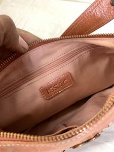 Vintage Y2K ISSAC Tan Leather Hobo Bag