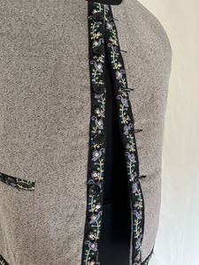 Embroidered Grey Ethnic Himachali  Waistcoat