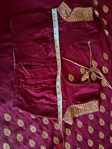 Elegant Embroidered Silk Saree