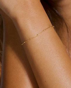 Delicate Gold Chain Bracelet with Beads